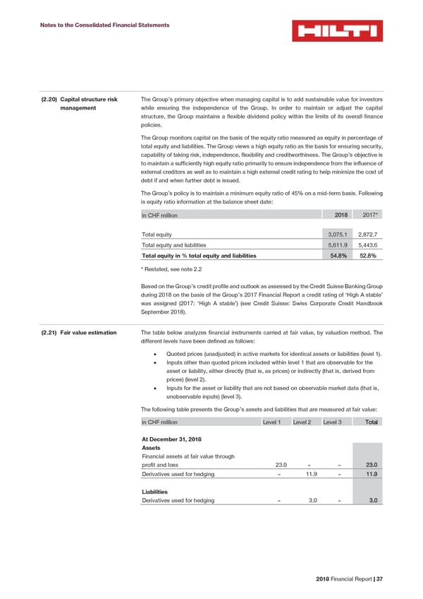 2018 Financial Report - Page 39