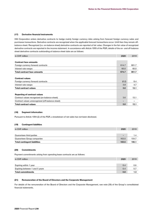 2020 Financial Report  - Page 86