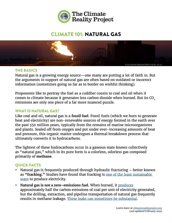 Climate 101: Natural Gas  - Page 1